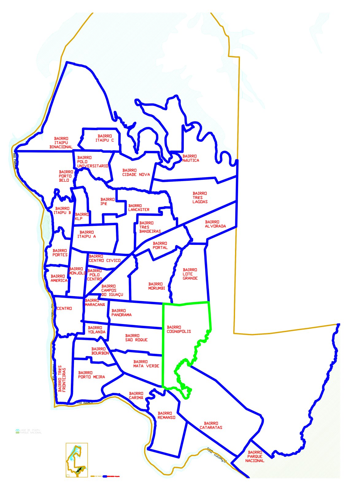 Mapa de Foz do Iguaçu